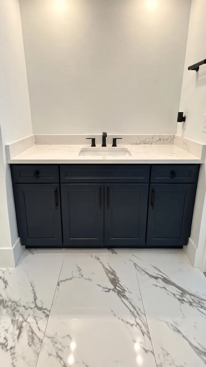 Bathroom vanity refinished in Anchors Aweigh in Caymas Naples