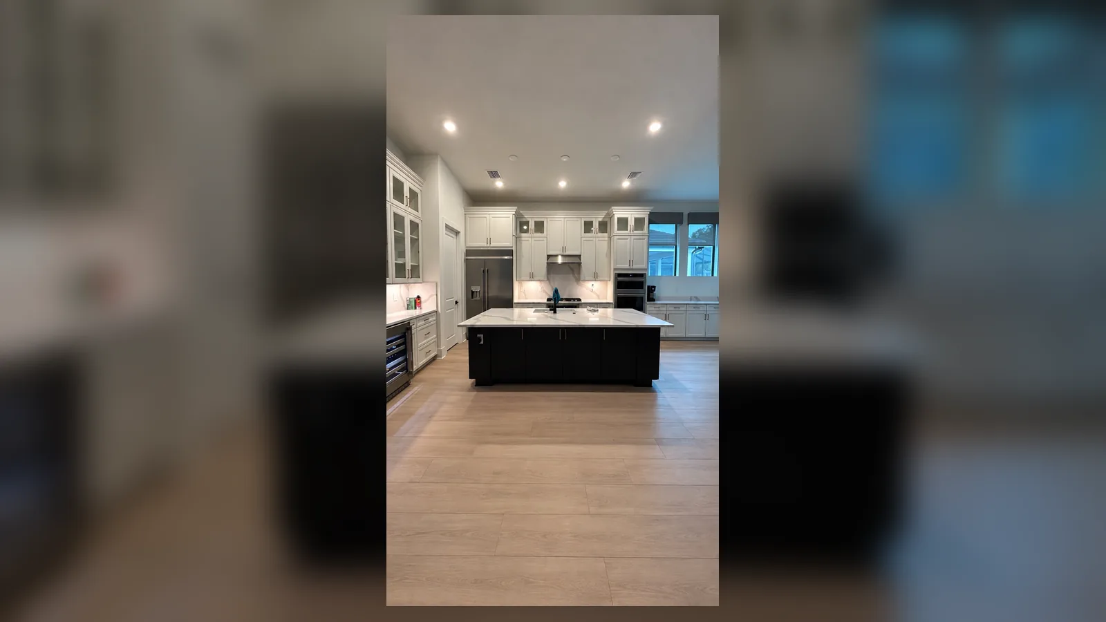 Anchors Aweigh kitchen island cabinet refinishing in Caymas Naples