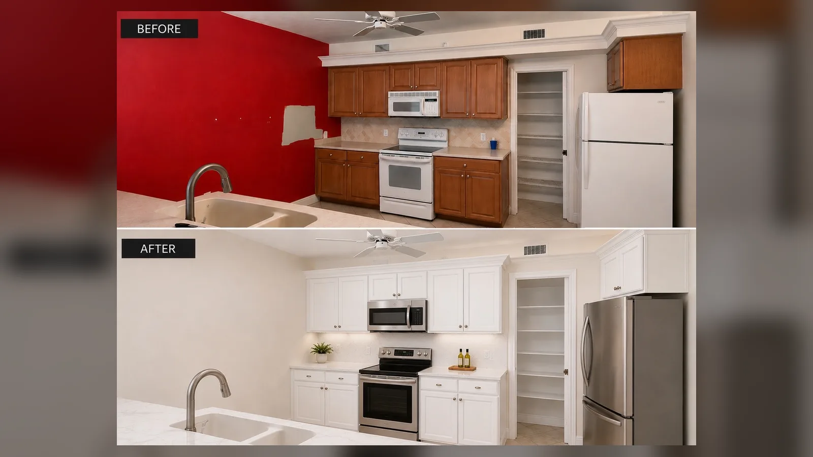 Kitchen cabinet transformation in Marco Island